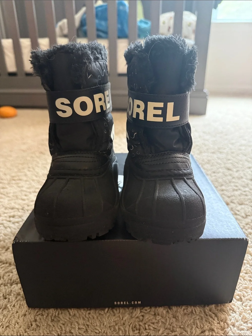 Sorel Kids Black Polar Bear Snow Boots